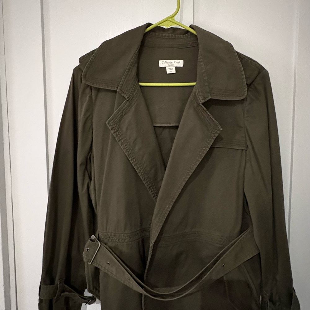 Coldwater Creek Short Trench Coat